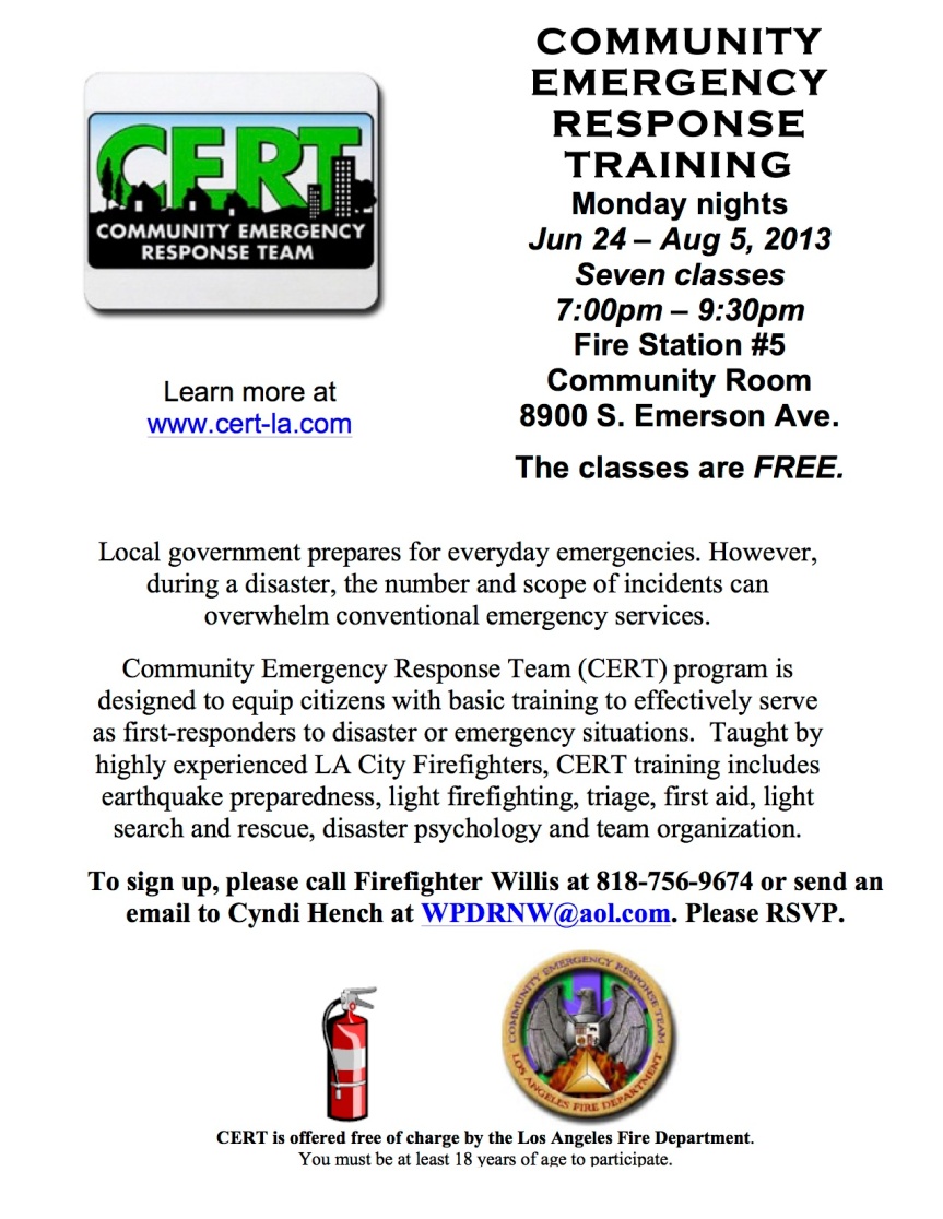 CERT training in Westchester 0613